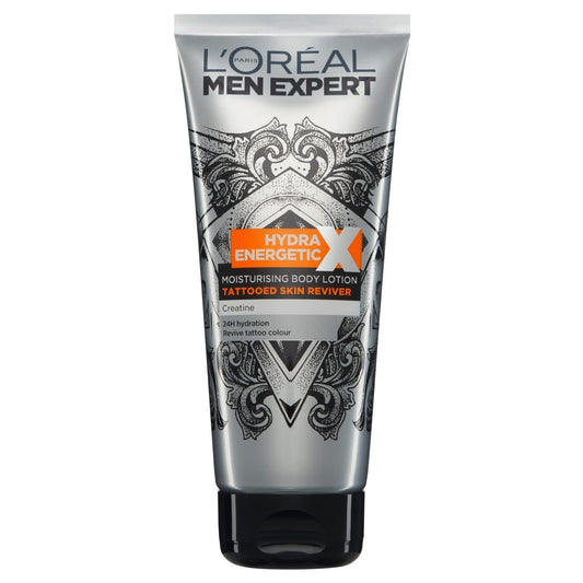 L'Oreal Men Expert Hydra Energetic X Moisturizing Body Lotion 200 ml, Tattoo Skin Reviver