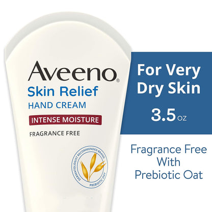 Aveeno Skin Relief Hand Cream, Intense Moisture, 3.5 oz (100 g)