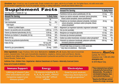 Emergen-C Rapsberry 1000 mg Vitamin C Drink Mix, 30 Packets