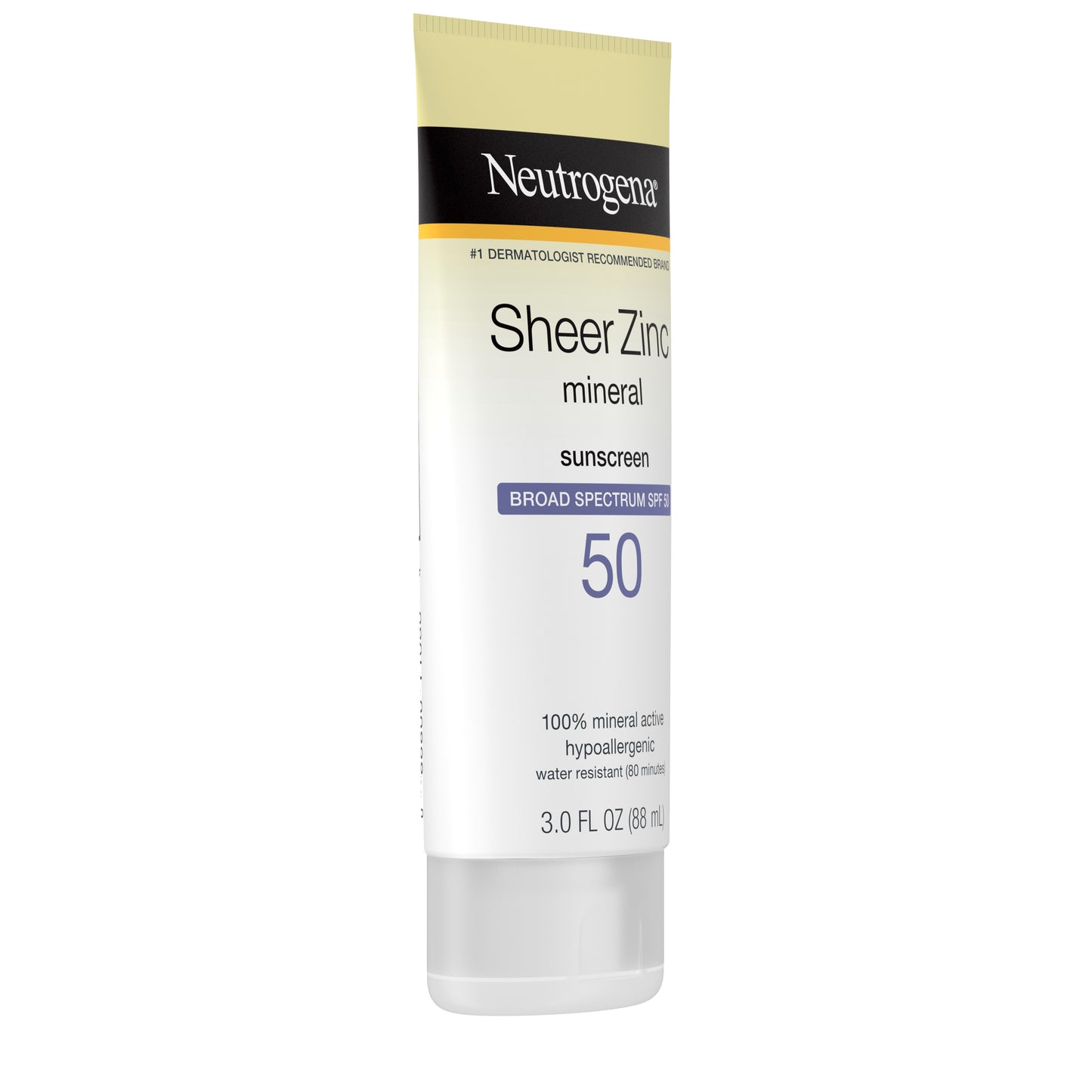 Neutrogena Sheer Zinc SPF 50 Mineral Sunscreen, 3 fl oz (88 ml)