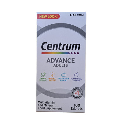 Centrum Advance Adults Multivitamin and Mineral Supplement, 100 Tablets