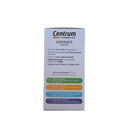 Centrum Advance Adults Multivitamin and Mineral Supplement, 100 Tablets
