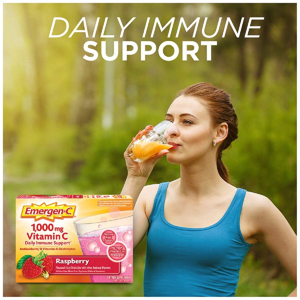 Emergen-C Rapsberry 1000 mg Vitamin C Drink Mix, 30 Packets