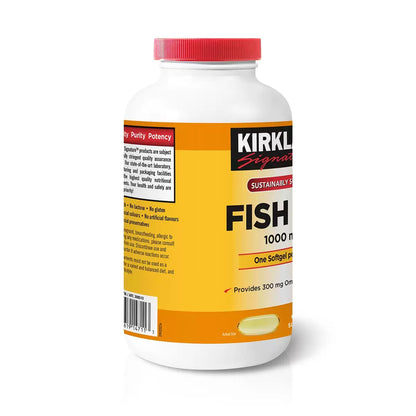Kirkland Signature Sustainably Sourced Fish Oil 1000 mg, 400 Softgels