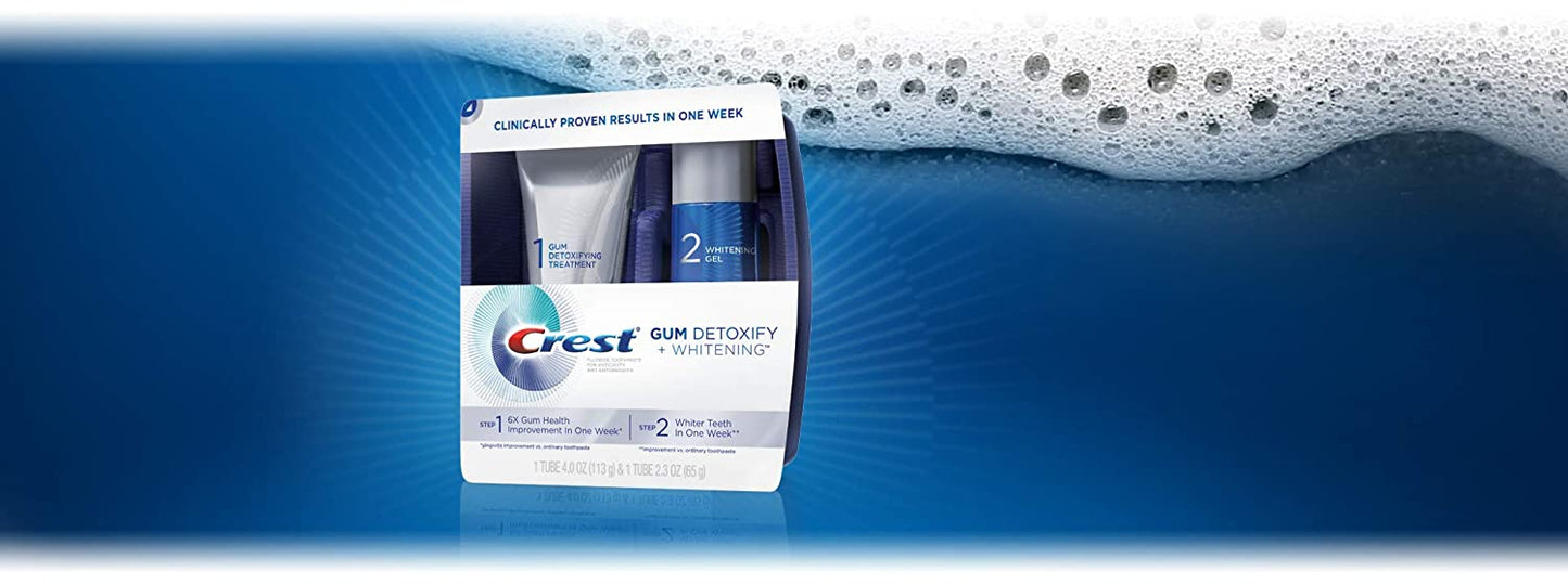 Crest Pro-Health Gum Detoxify Daily 2-Step System, Toothpaste + Gel