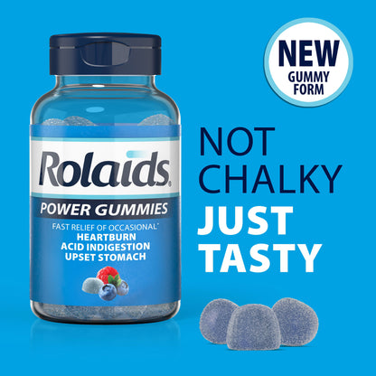 Rolaids Power Gummies, Calcium Phosphate, Smooth Berry, 54 Gummies