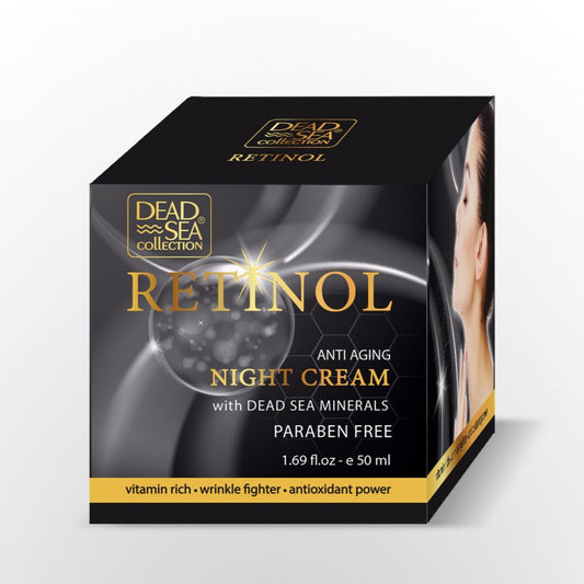 Dead Sea Collection Retinol Anti-aging Night Cream, 50 mL (1.69 Fl Oz)