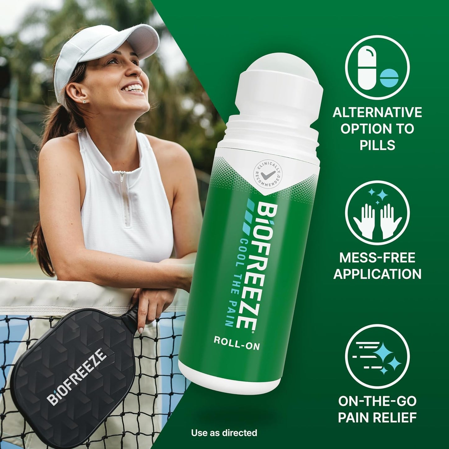 BioFreeze Cool The Pain Roll On Bottle 3 fl oz (89 ml)