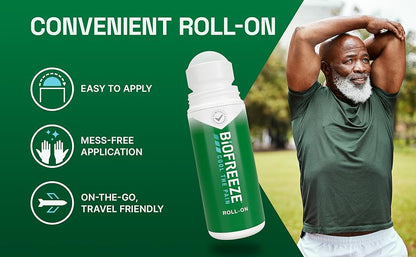 BioFreeze Cool The Pain Roll On Bottle 3 fl oz (89 ml)
