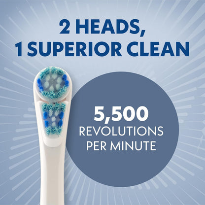 Spinbrush Smart Clean Battery Powered Toothbrush, Dual Action Head, Soft, Midnight Blue