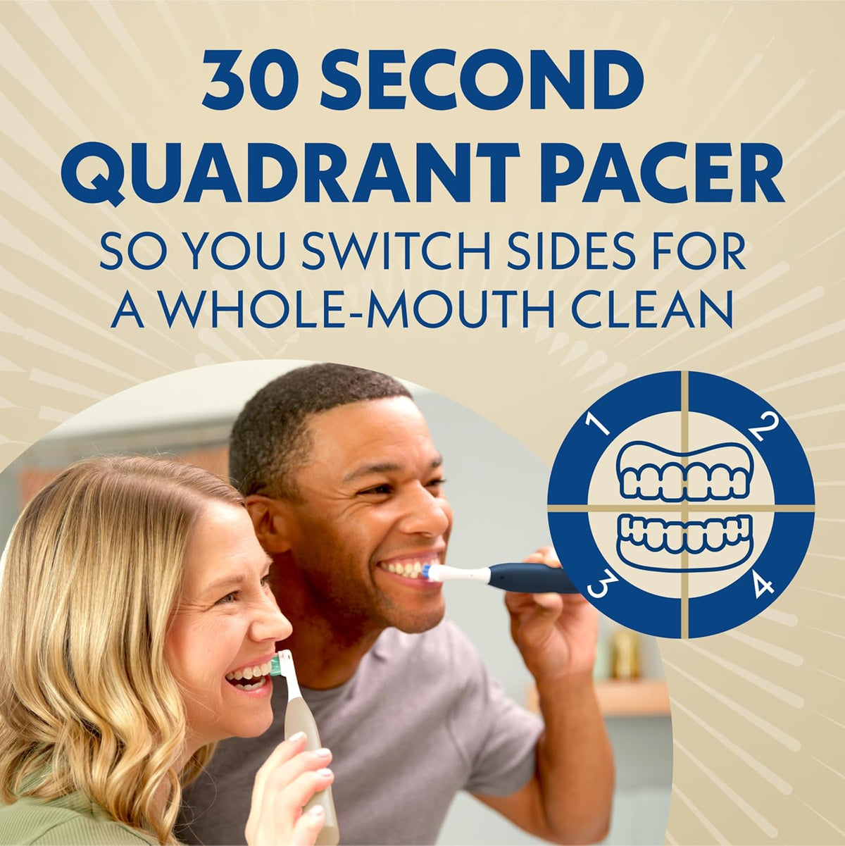 Spinbrush Smart Clean Battery Powered Toothbrush, Dual Action Head, Soft, Midnight Blue