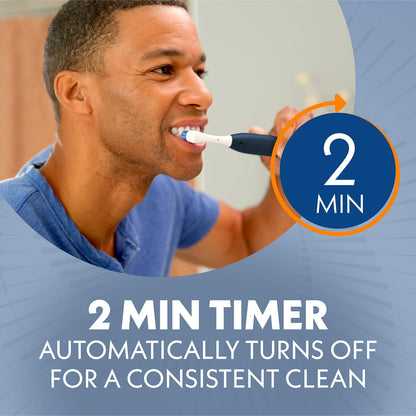 Spinbrush Smart Clean Battery Powered Toothbrush, Dual Action Head, Soft, Midnight Blue