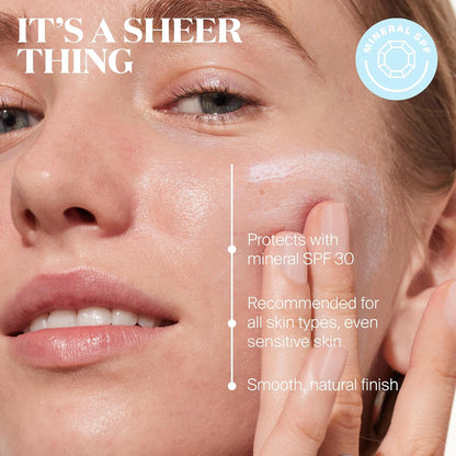 Supergoop! Mineral Sheer Screen, SPF 30 PA+++ Sunscreen, 1.5 fl oz (45 ml)