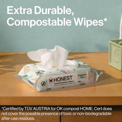 The Honest Company Clean Conscious Wipes, Geo Mood, 288 Wipes, Hypoallergenic & Fragrance Free