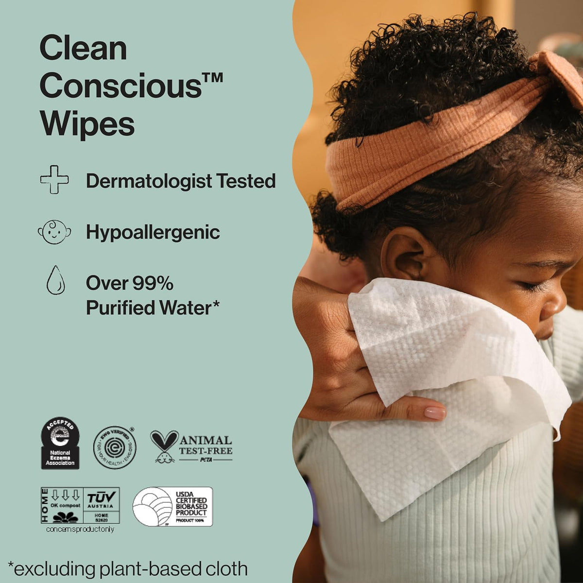 The Honest Company Clean Conscious Wipes, Geo Mood, 288 Wipes, Hypoallergenic & Fragrance Free
