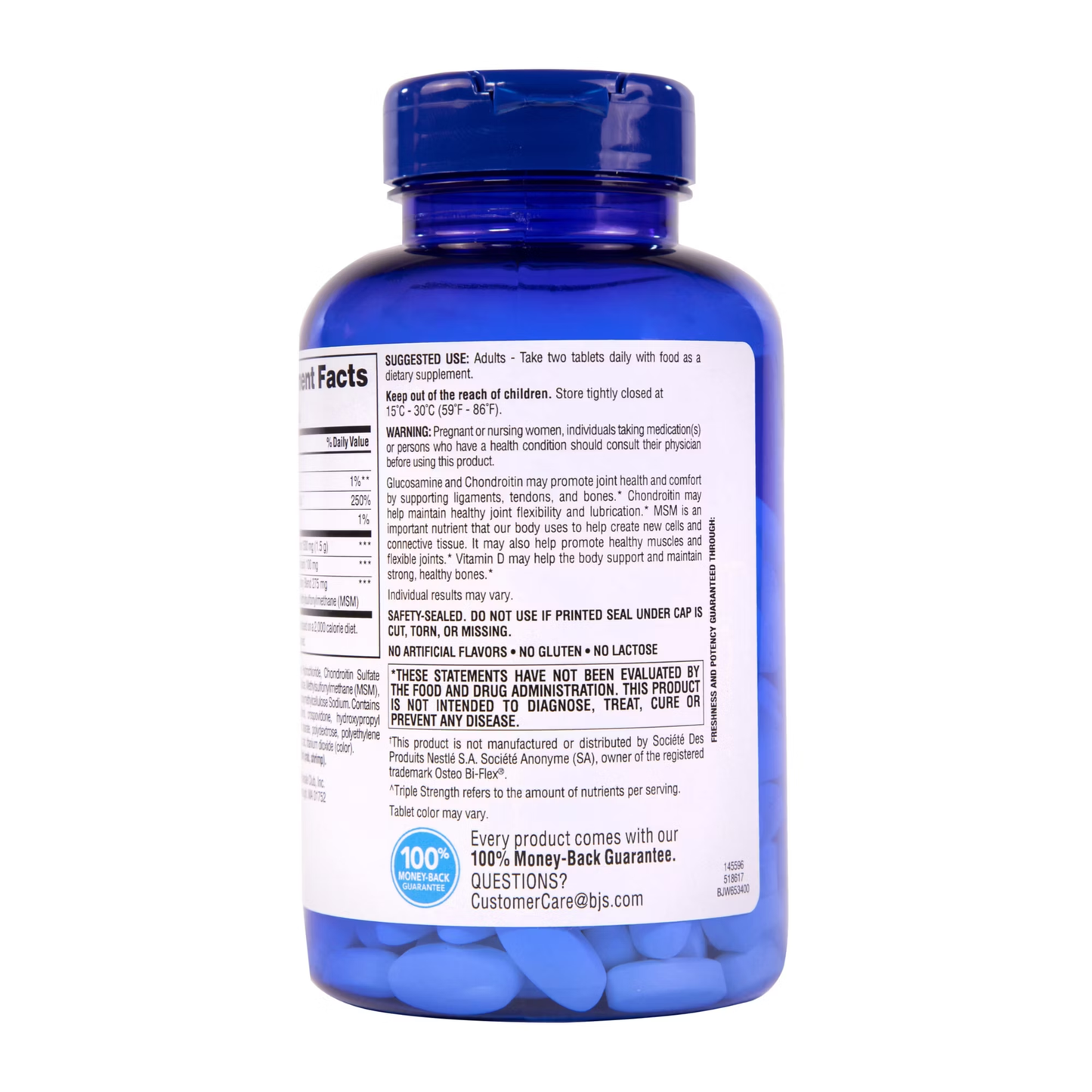 Berkley Jensen Triple Strength Joint Health Glucosamine + Chondroitin, 200 Tablets