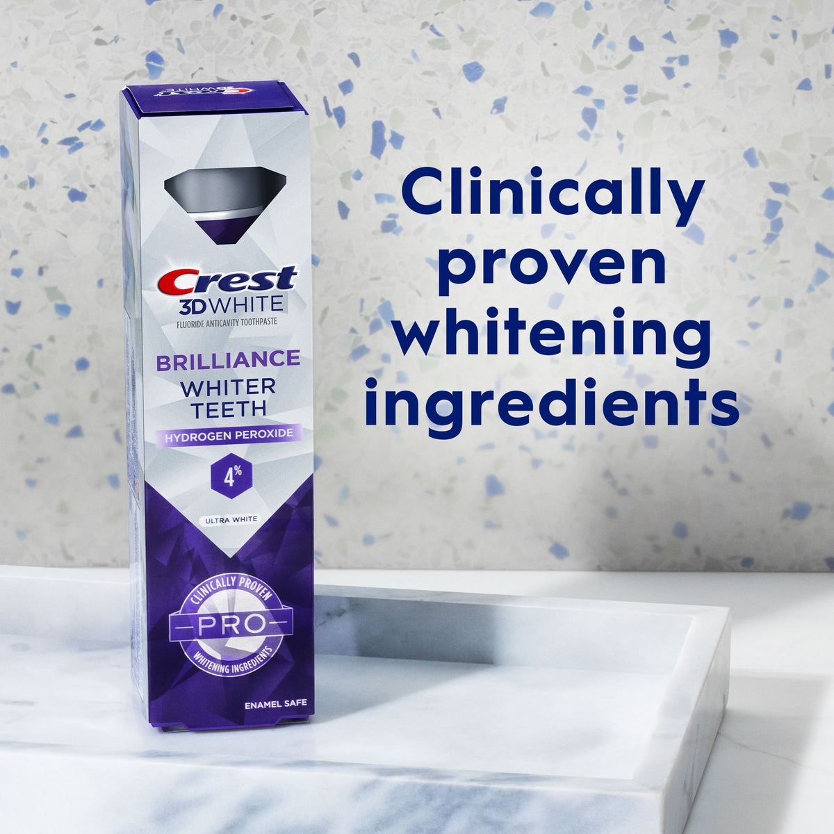 Crest 3D White Brilliance Pro Ultra White Toothpaste, 3.8 oz (107 g)