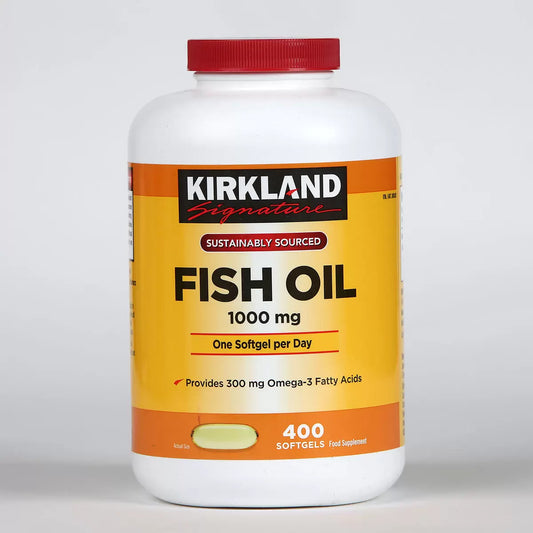Kirkland Signature Sustainably Sourced Fish Oil 1000 mg, 400 Softgels